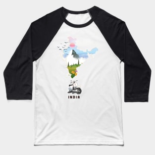 India travel map Baseball T-Shirt